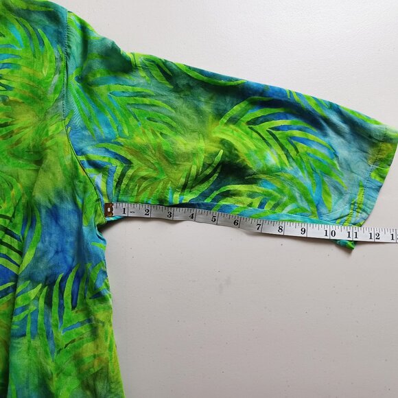 Lotus Traders Palm Print Tiered Dress - Picture 12 of 14